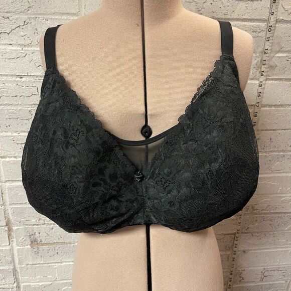 Cacique Lightly Lined Full Coverage Totally Lace Bra, size 42F - Picture 1 of 16